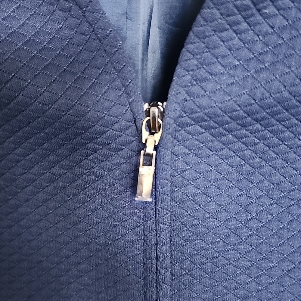 NWOT Talbots Suit Jacket Blazer Royal Blue Zip Front Size 6 - Picture 3 of 9
